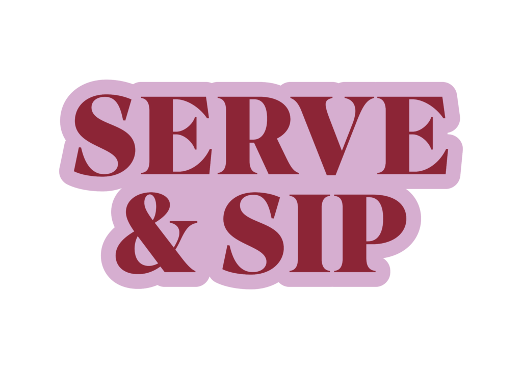 Sip & Serve Tennis Sticker
