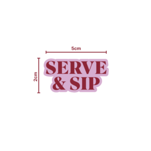 Sip & Serve Tennis Sticker - Afbeelding 2