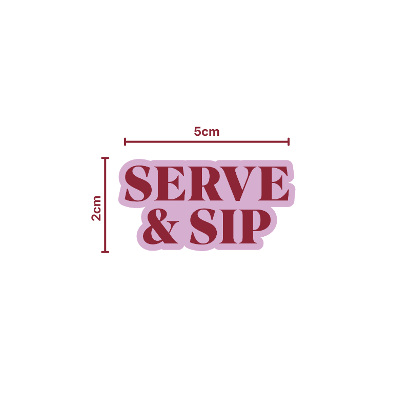 Sip & Serve Tennis Sticker