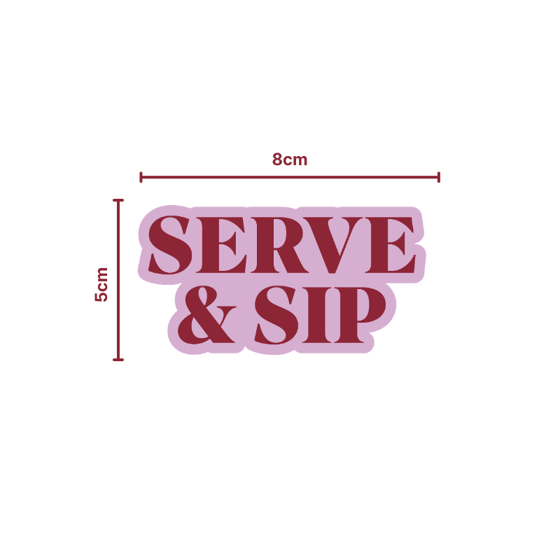 Sip & Serve Tennis Sticker