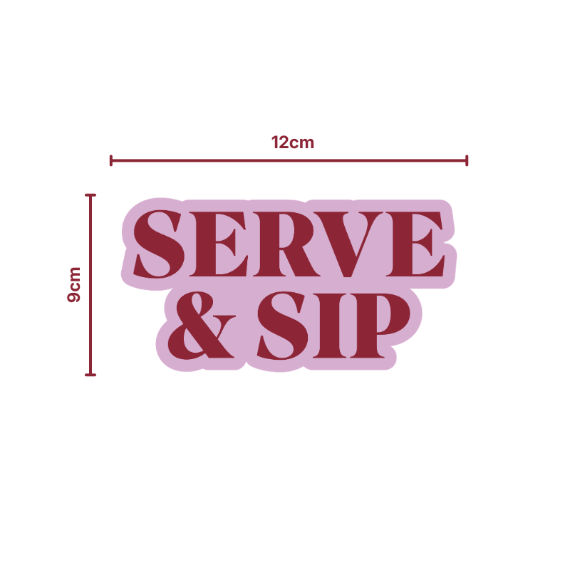 Sip & Serve Tennis Sticker
