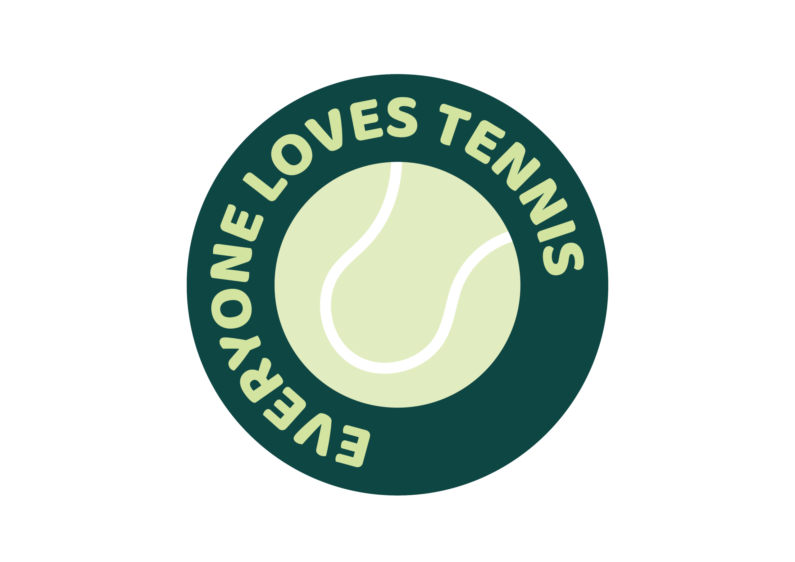 Everyone Loves Tennis Sticker - Afbeelding 2
