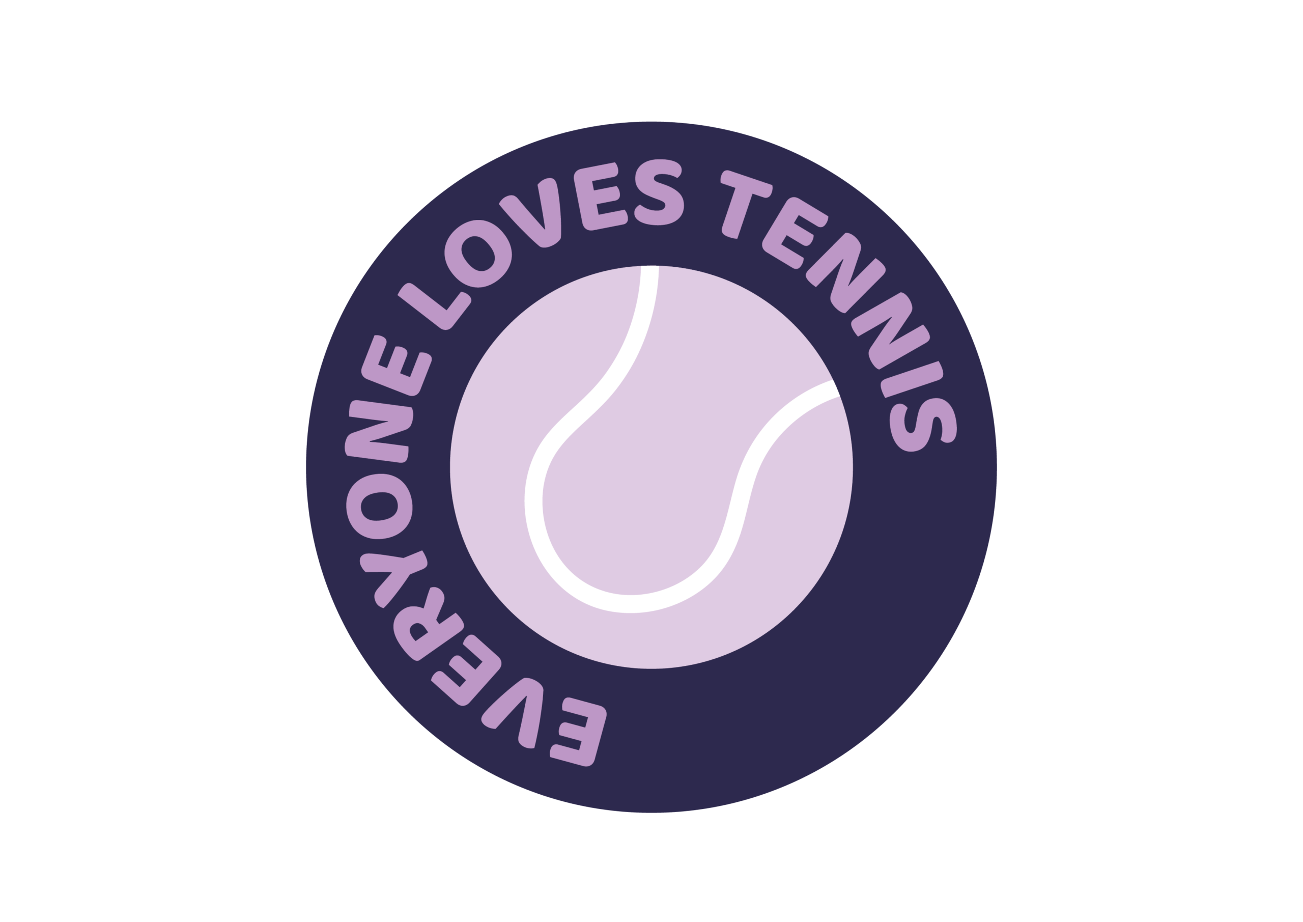 Everyone Loves Tennis Sticker - Afbeelding 1