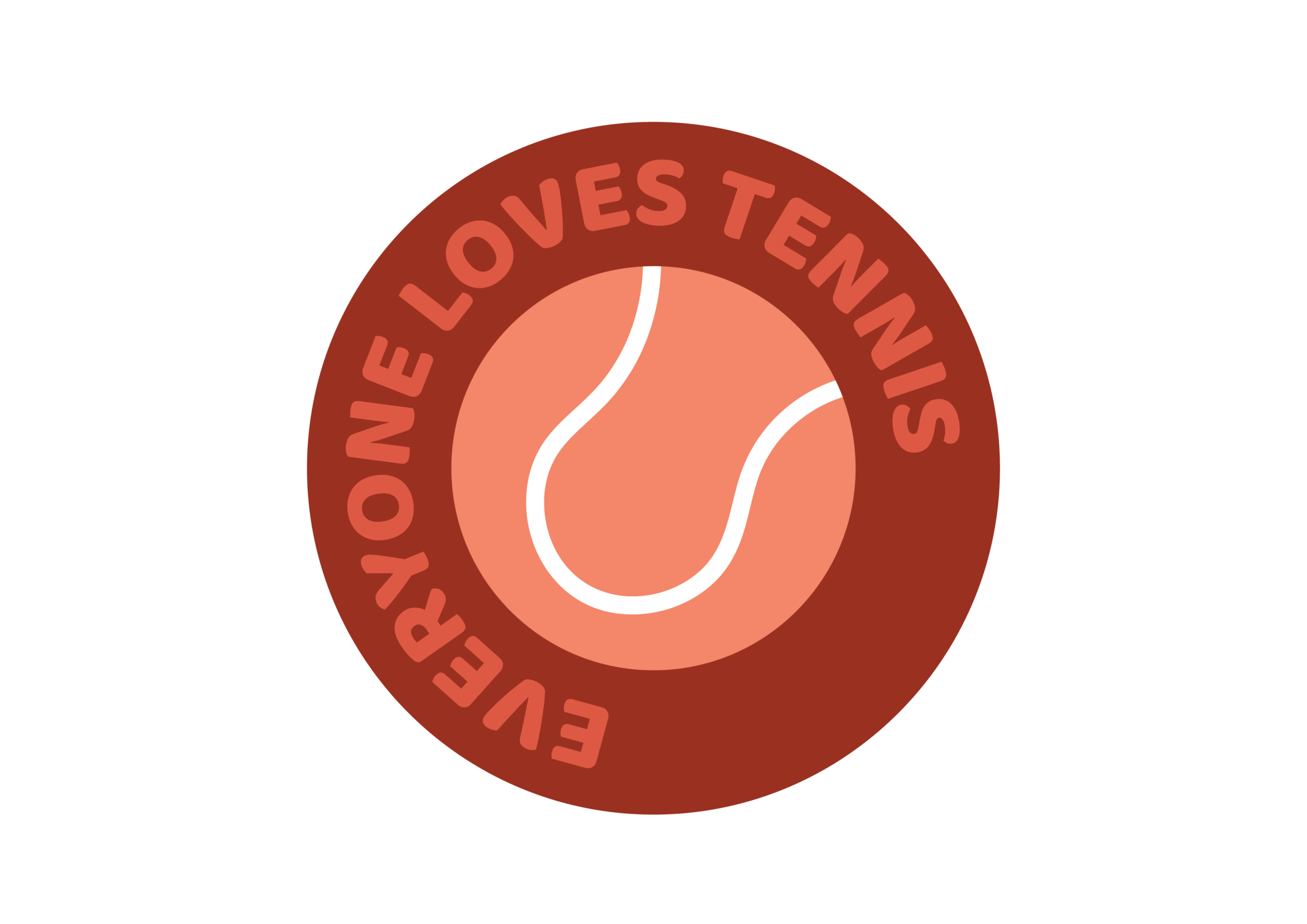 Everyone Loves Tennis Sticker - Afbeelding 3